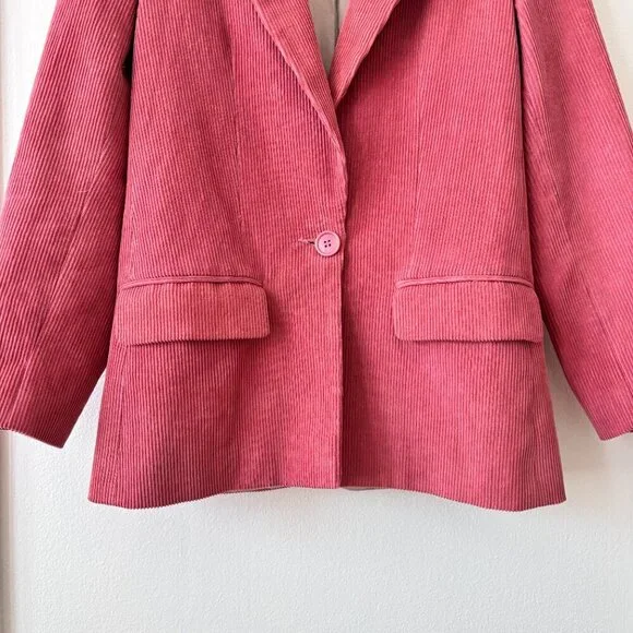 Reformation Sampson Corduroy Blazer in Rose - Picture 8 of 11